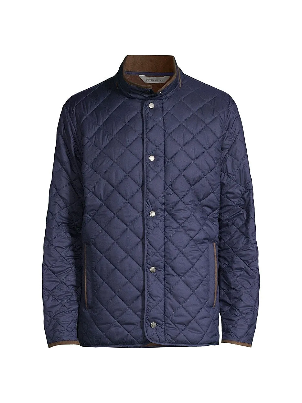 Peter Millar Mens Modern fit Quilted Coat XXL Navy Blue Solid