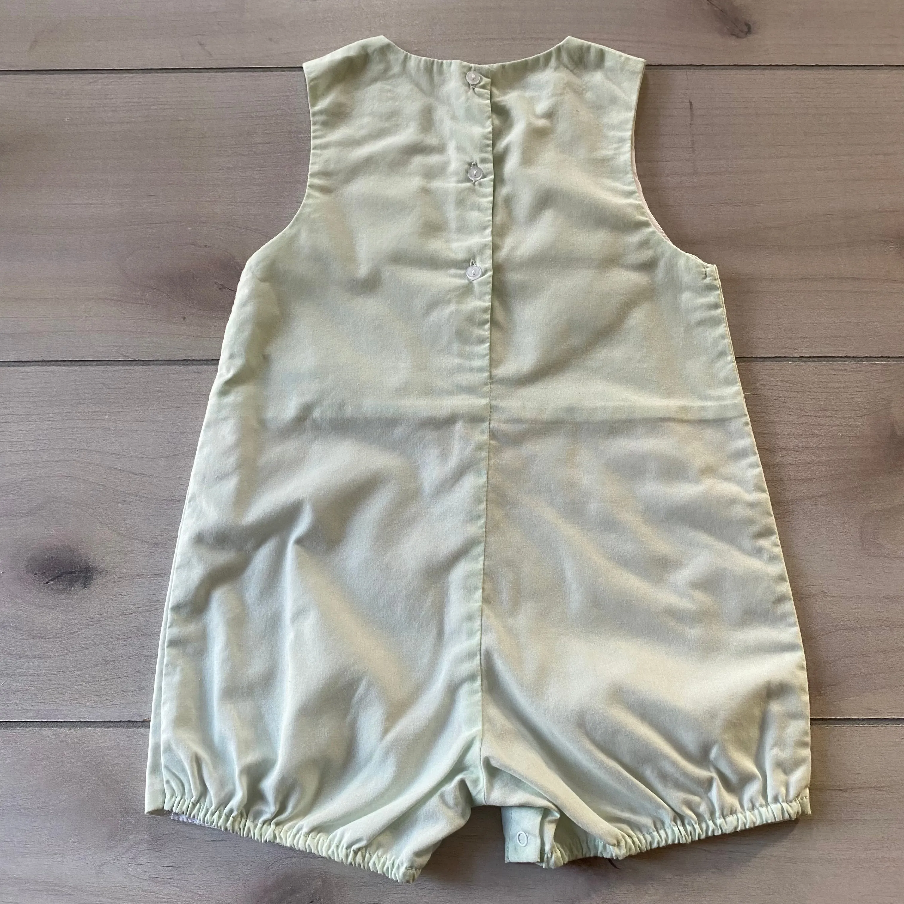 Petit Ami Frog Prince Smocked Embroidered Romper