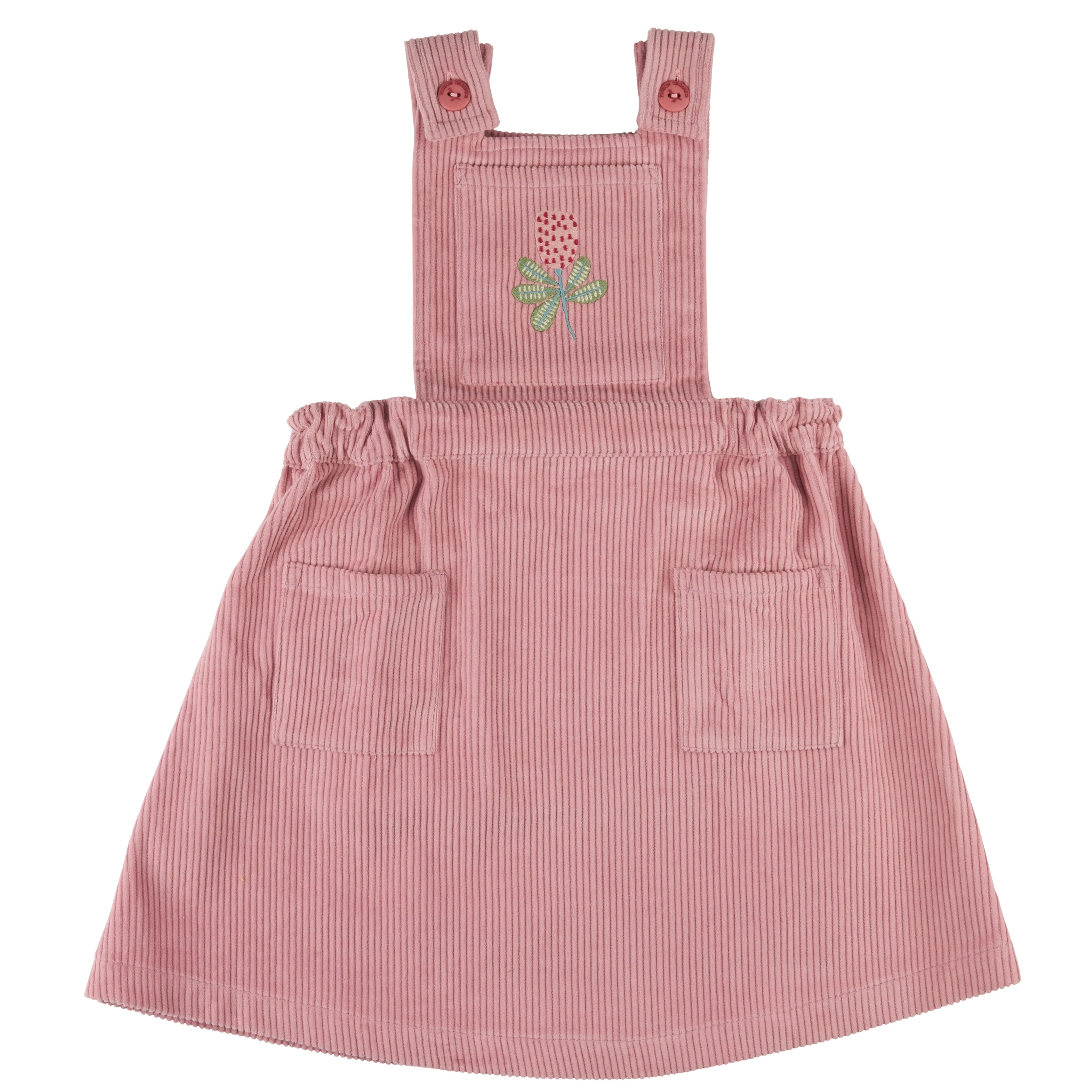 Pigeon organics - Pink cord pinafore dress
