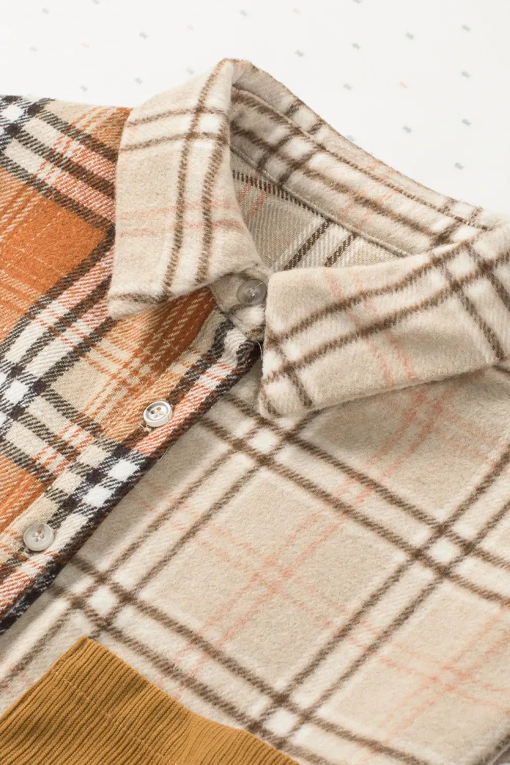 Plaid Button Up Long Sleeve Shacket – Pocketed, Casual Style