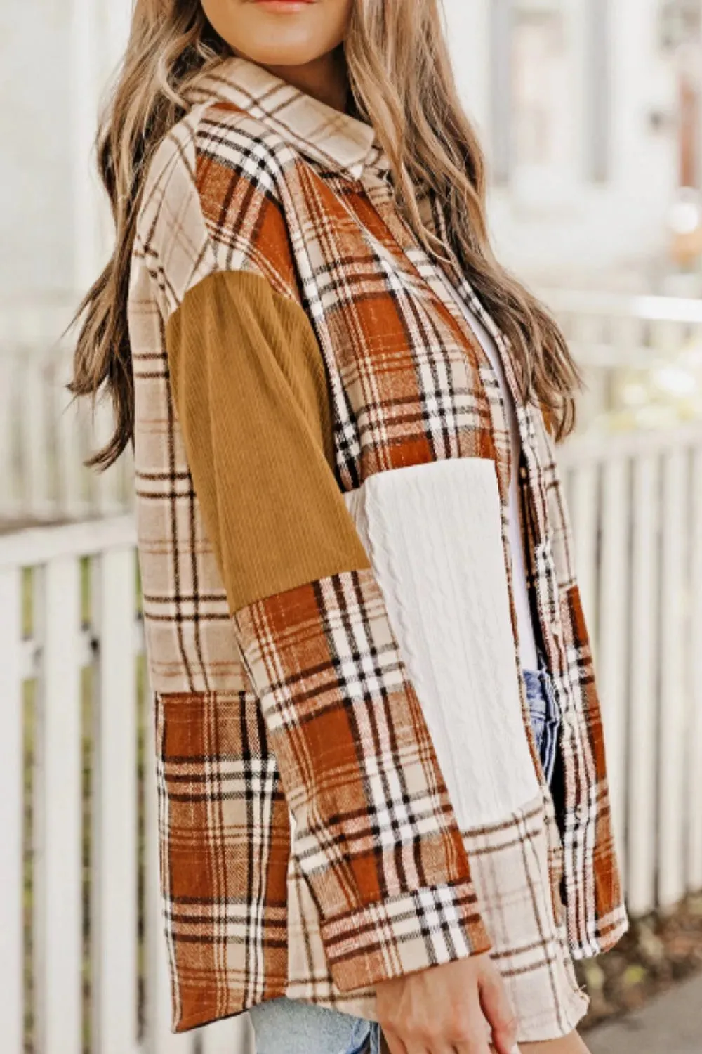Plaid Button Up Long Sleeve Shacket – Pocketed, Casual Style