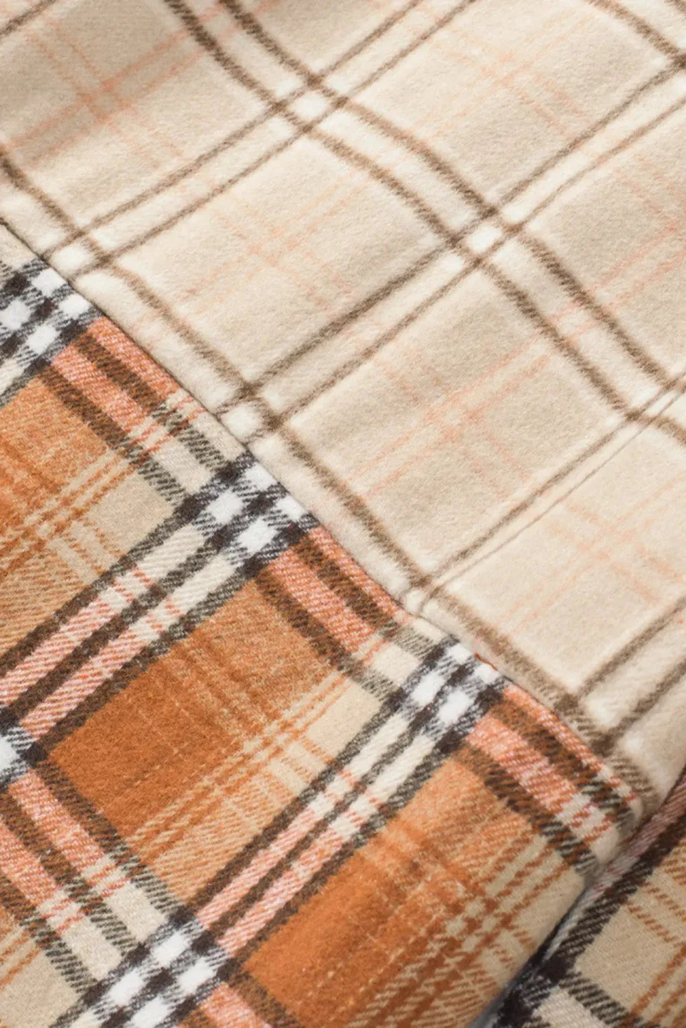 Plaid Button Up Long Sleeve Shacket – Pocketed, Casual Style