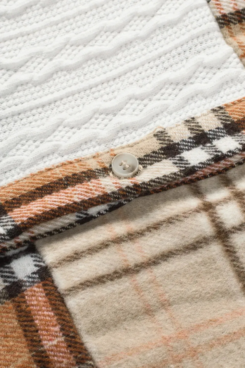 Plaid Button Up Long Sleeve Shacket – Pocketed, Casual Style