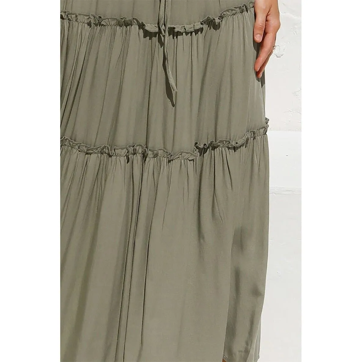 PLEATED LONG SKIRT