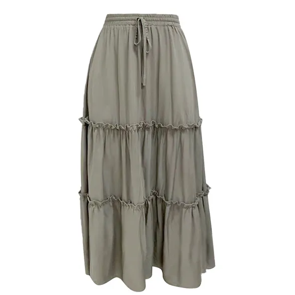 PLEATED LONG SKIRT