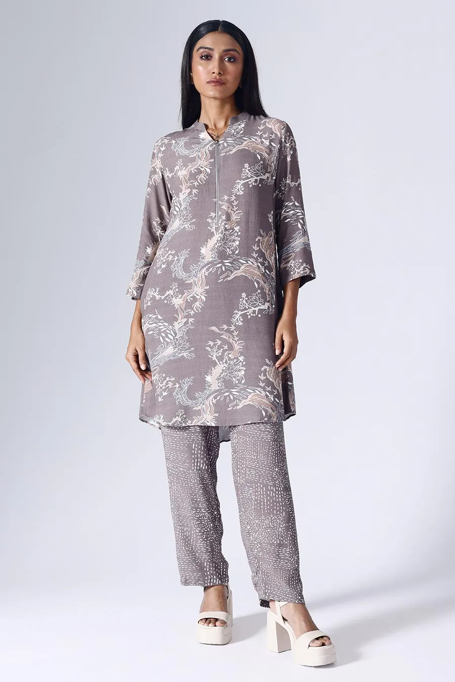 Plum Lotus Tunic & Pant Set