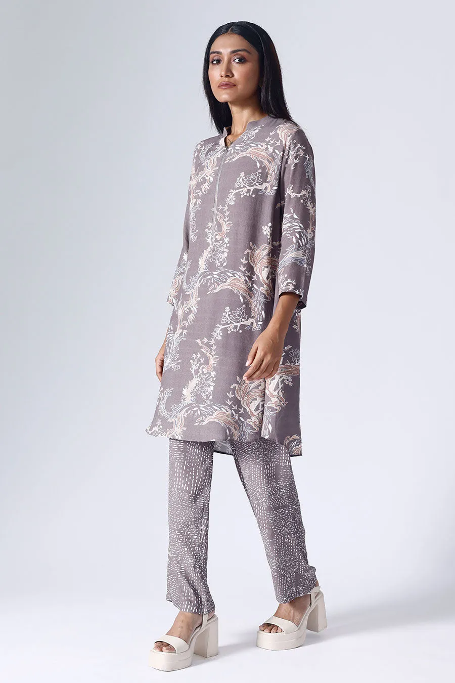 Plum Lotus Tunic & Pant Set