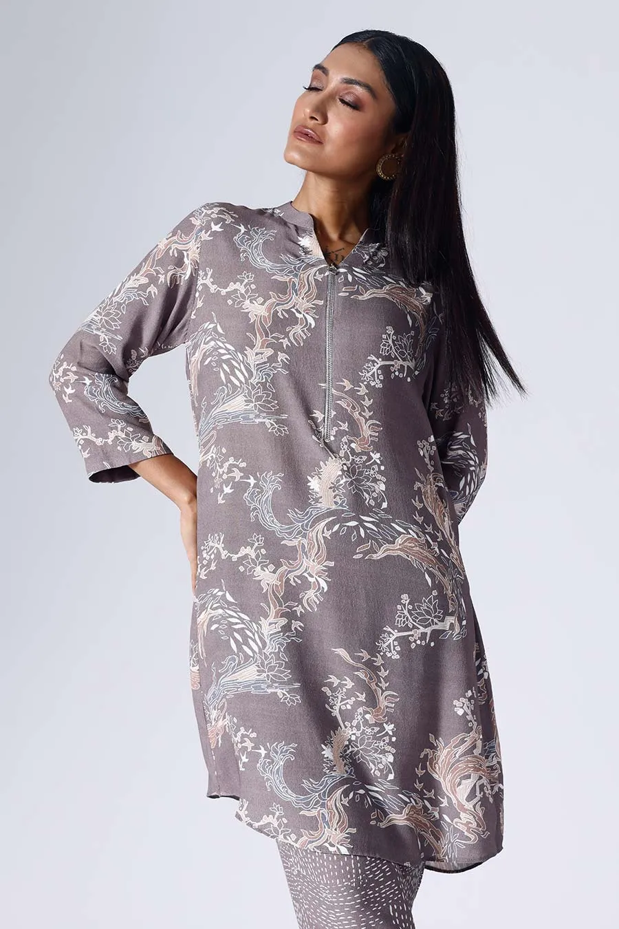 Plum Lotus Tunic & Pant Set