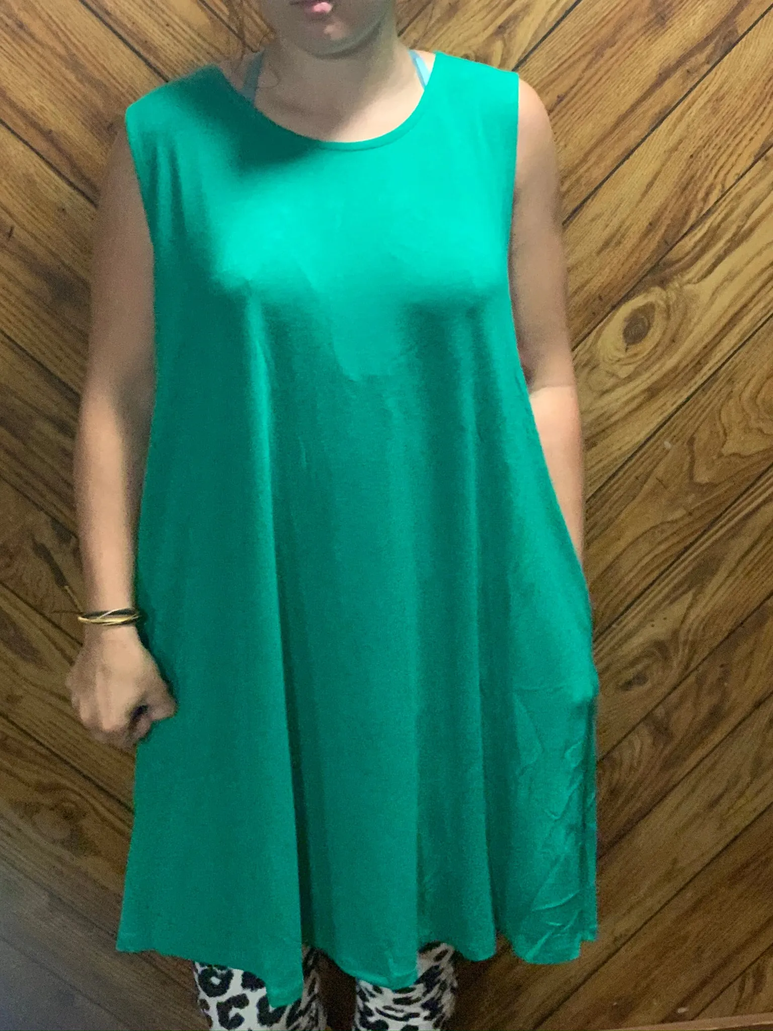 Plus Kelly Green Sleevleess Tunic