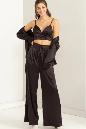 Positively Alluring Bralette and Top - Black