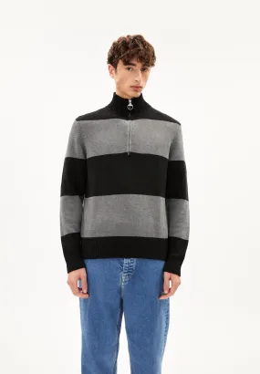 Pullover MAAURES black-mid grey melange | ARMEDANGELS