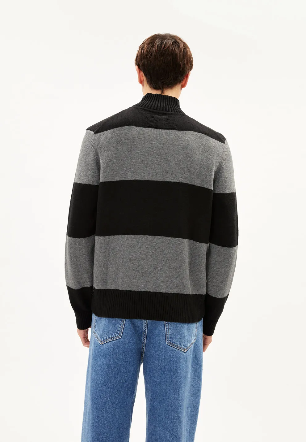 Pullover MAAURES black-mid grey melange | ARMEDANGELS