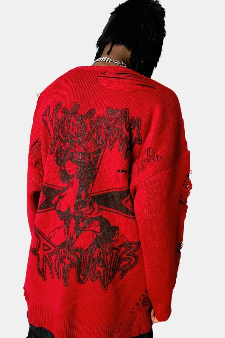 Pullover Ripped Effect