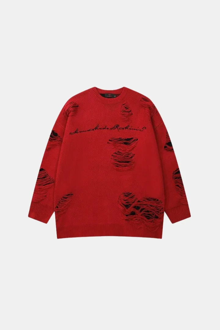 Pullover Ripped Effect