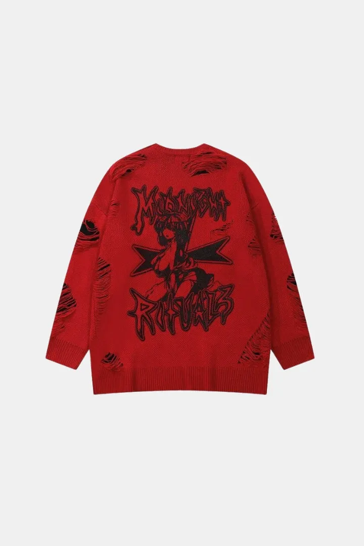 Pullover Ripped Effect