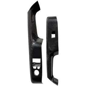 Rexpeed Dry Carbon Fiber Window Switch Panel Covers (MK5 Supra)