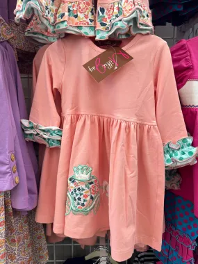 Royal Ride Appliqué Dress