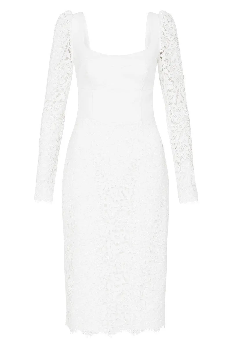 SAINT LACE DRESS - White