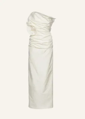 Sculptural rose gown in cream
