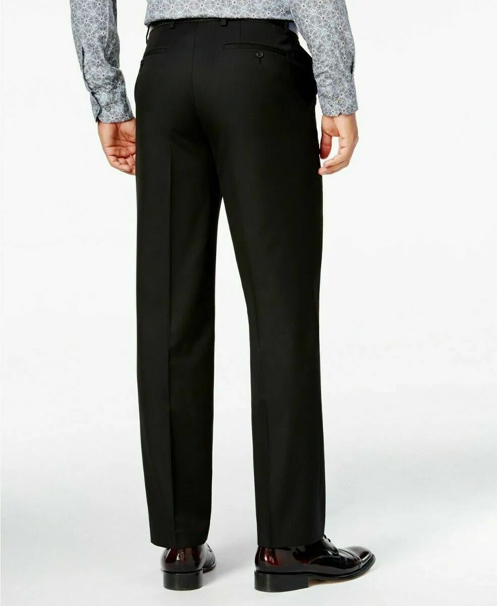 Sean John Mens Classic fit Dress Pants 38 / 34 Black Solid
