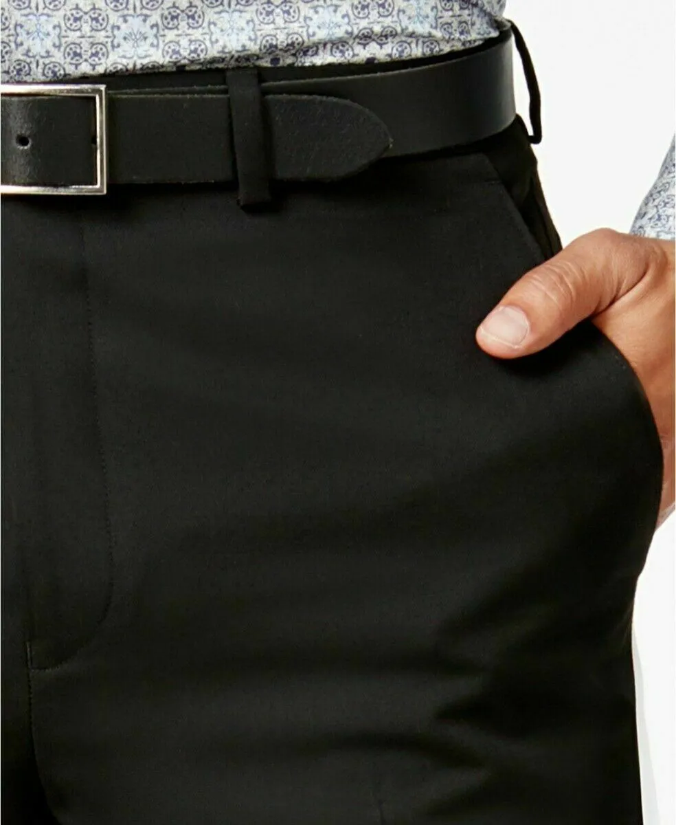Sean John Mens Classic fit Dress Pants 38 / 34 Black Solid
