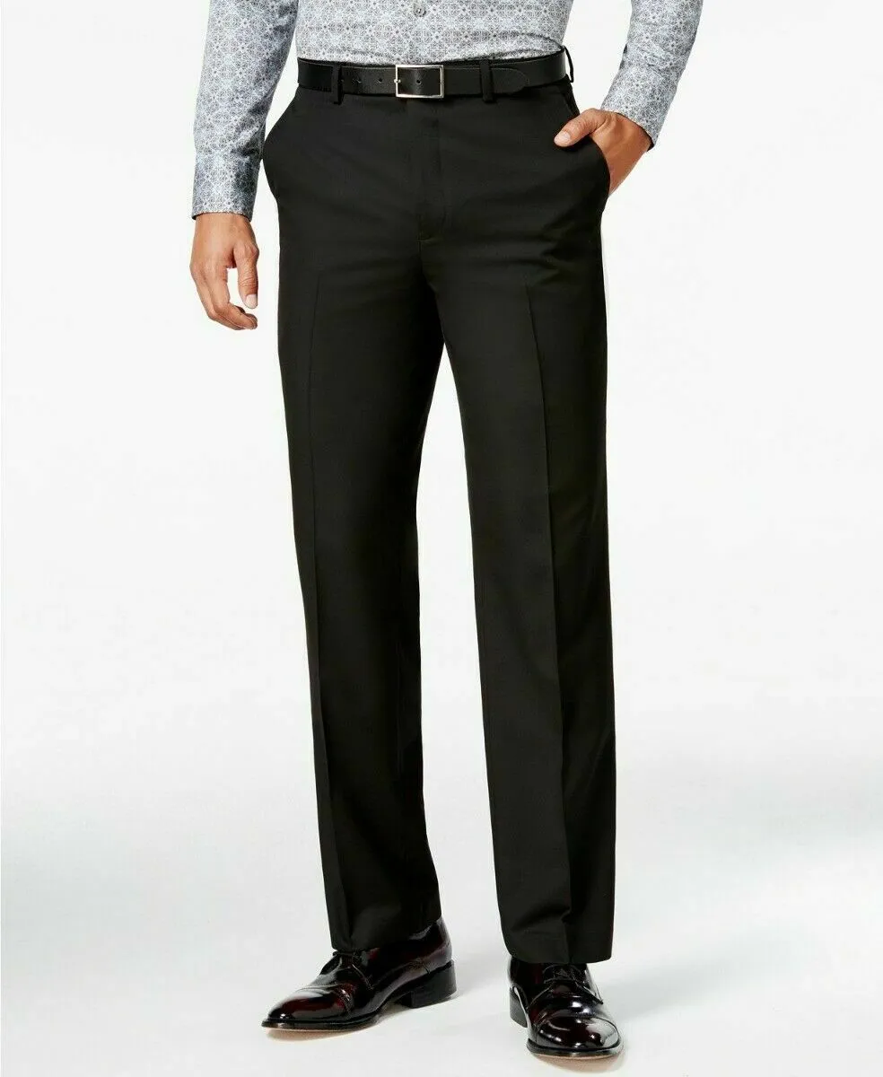Sean John Mens Classic fit Dress Pants 38 / 34 Black Solid