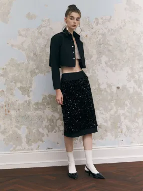 Sequin Nichi Pencil Skirt