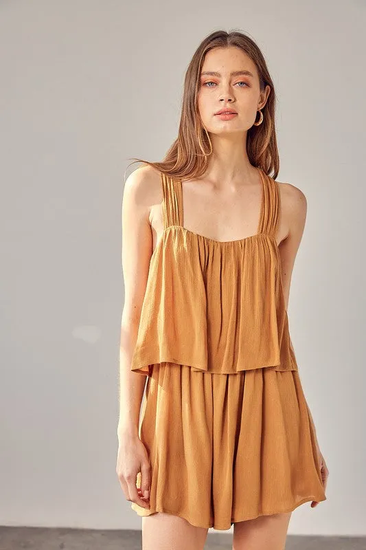 SHIRRING DETAIL ROMPER