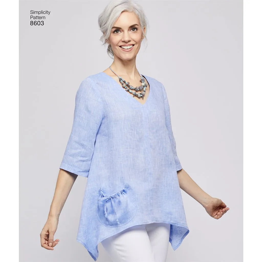 Simplicity Pattern 8603 Women’s Pullover Tops by Elaine Heigl