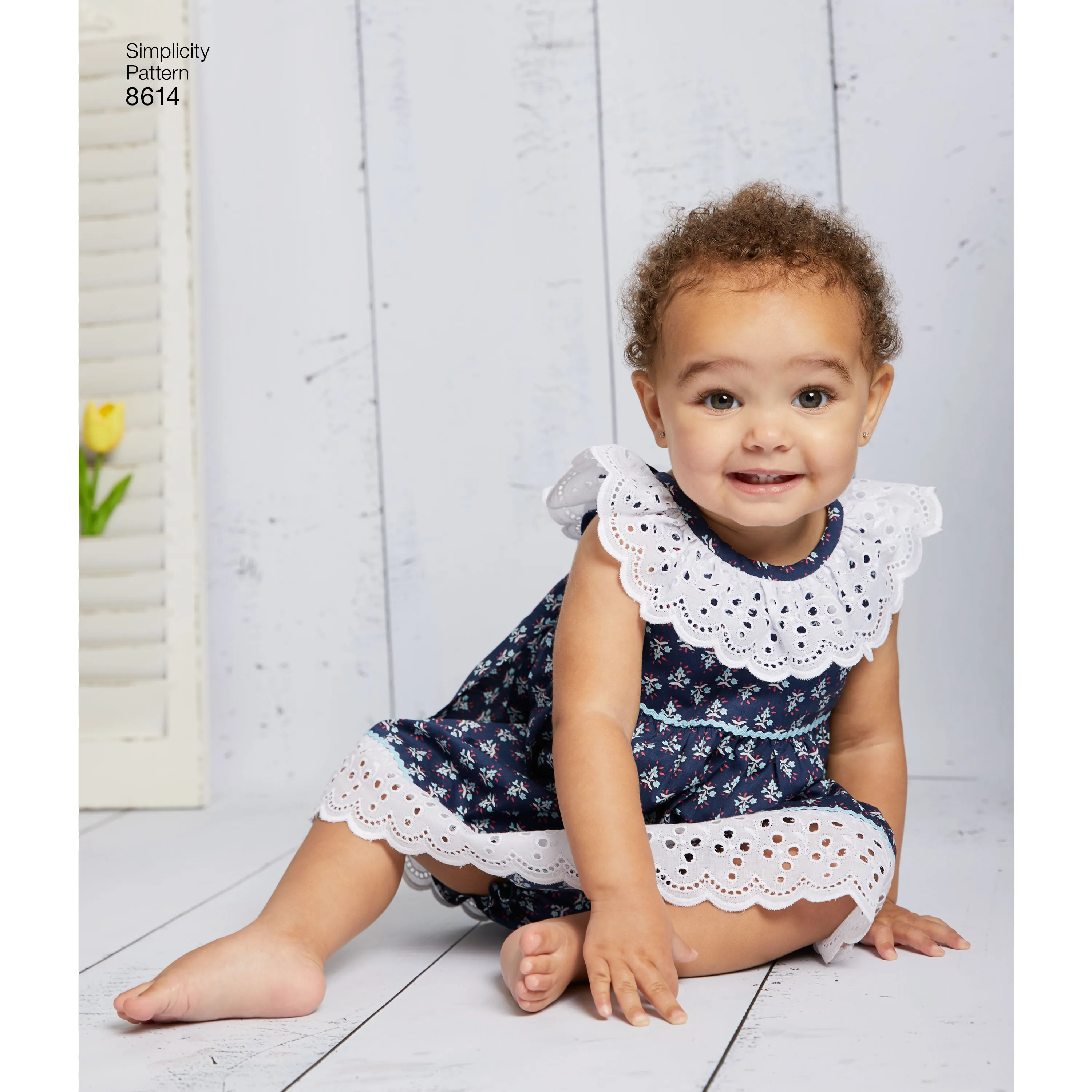 Simplicity Pattern 8614 Babies' Dress, Romper and Panties