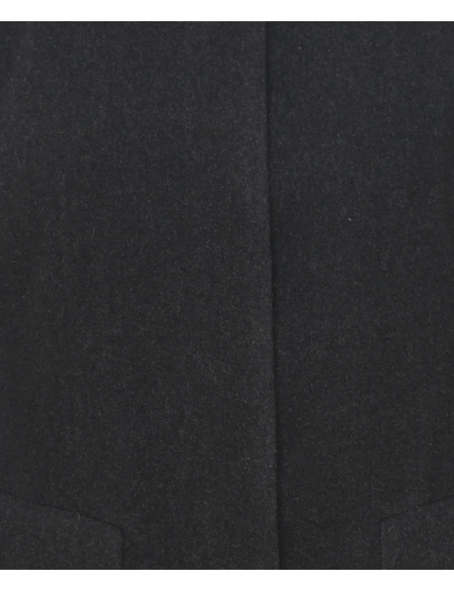 Single Breasted Wool Coat - S