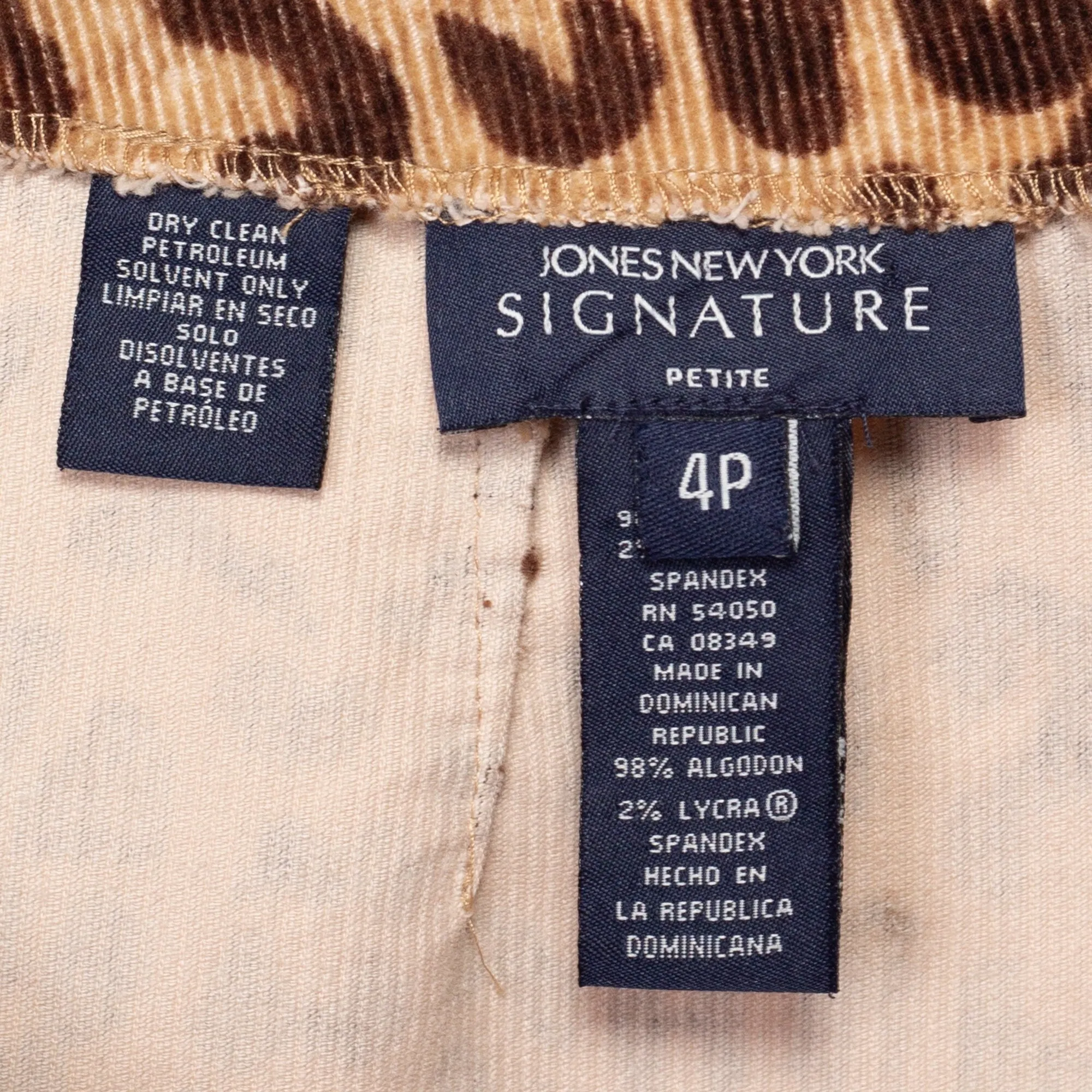Small 90s Leopard Print Corduroy Mini Skirt