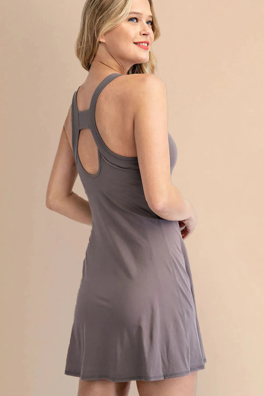 Smoky Grey Tennis Romper Dress