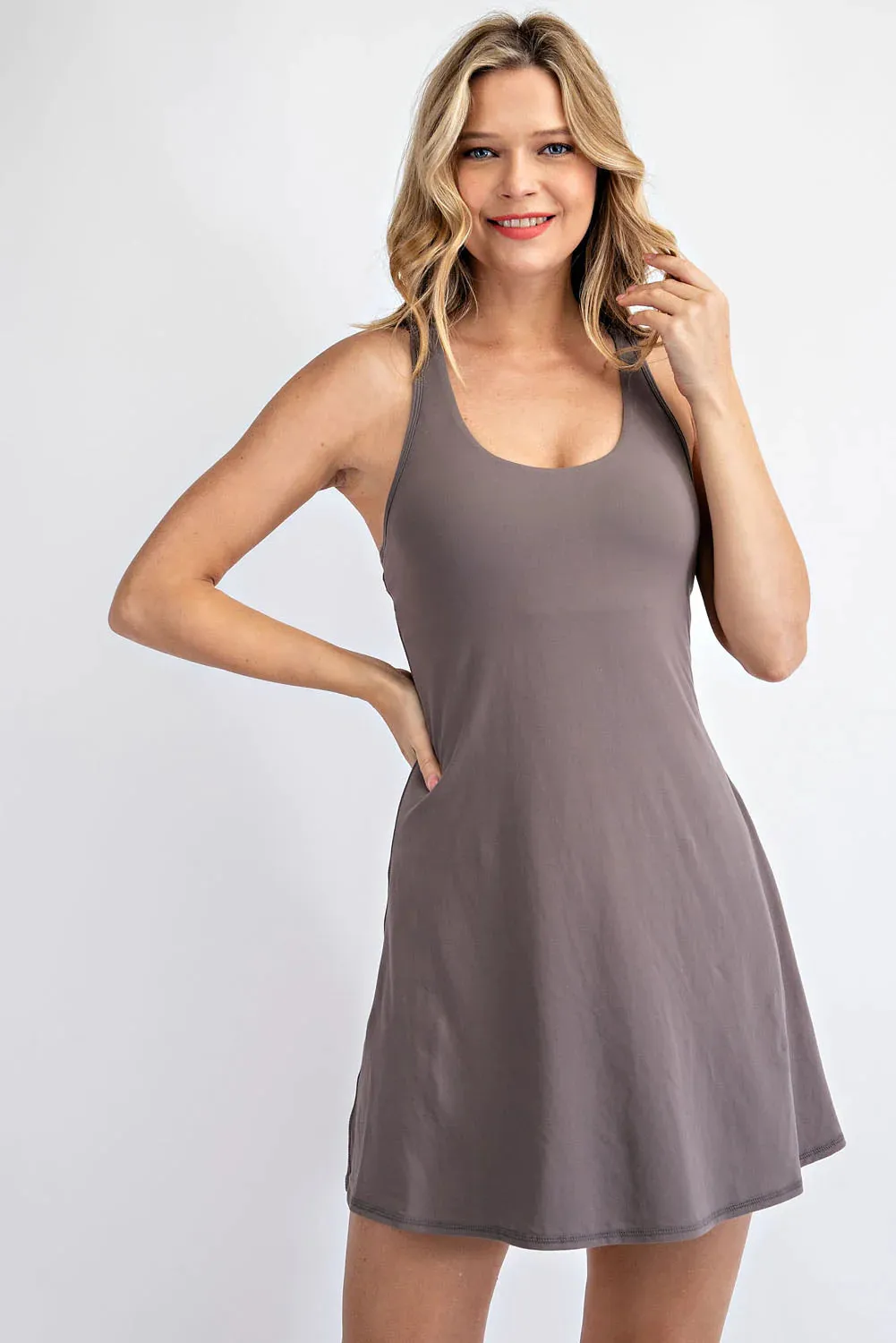Smoky Grey Tennis Romper Dress