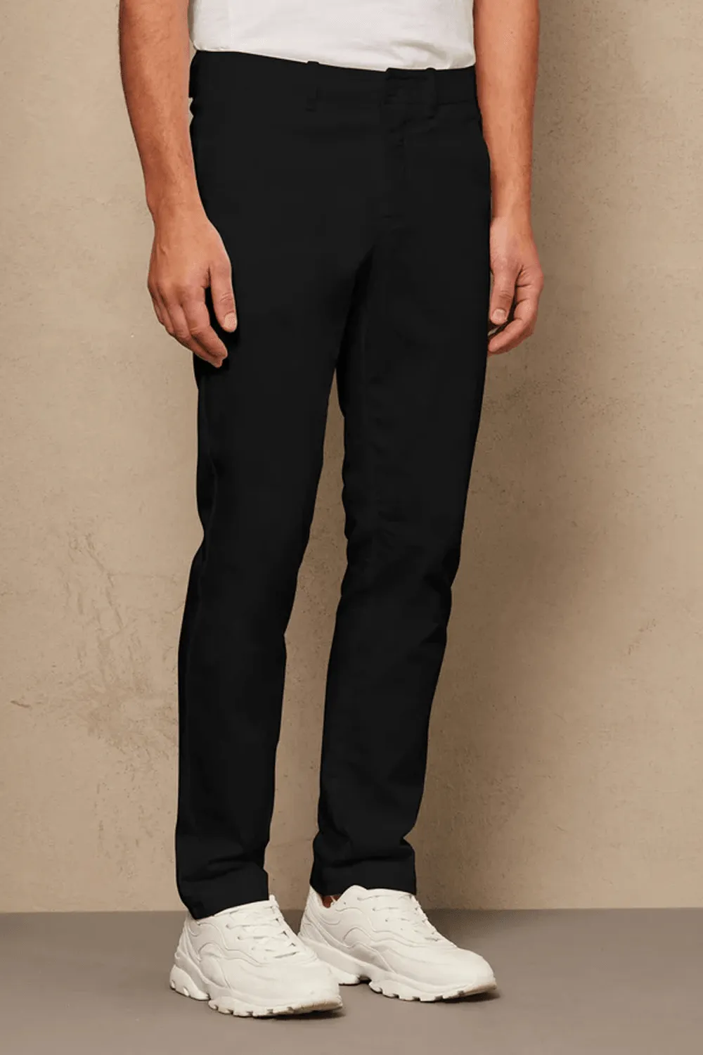 Soft Cotton Chinos Black