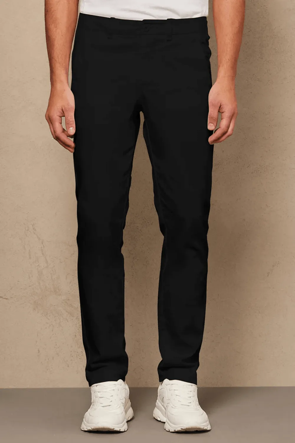 Soft Cotton Chinos Black