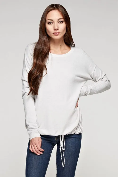 Solid Long Sleeve Crew Neck Sweater