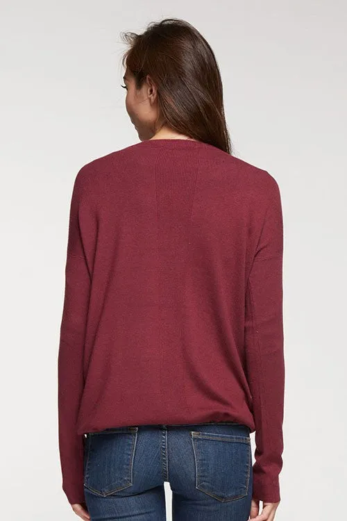 Solid Long Sleeve Crew Neck Sweater