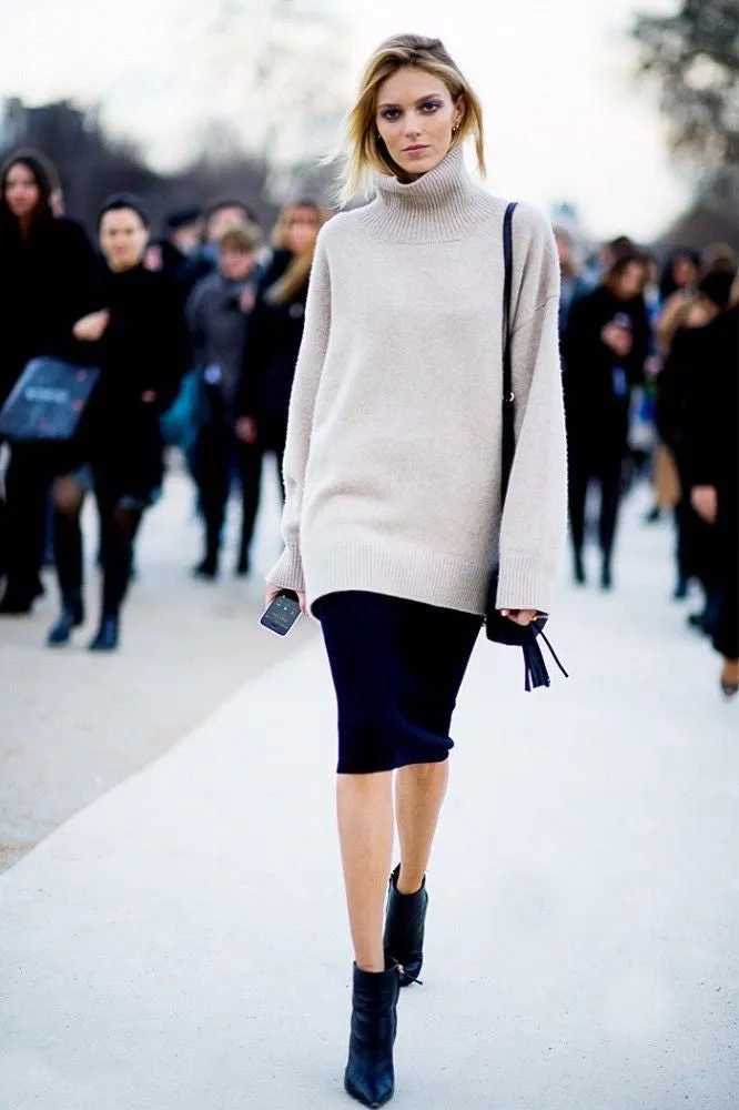 Solid Sexy Pencil Skirt for Women