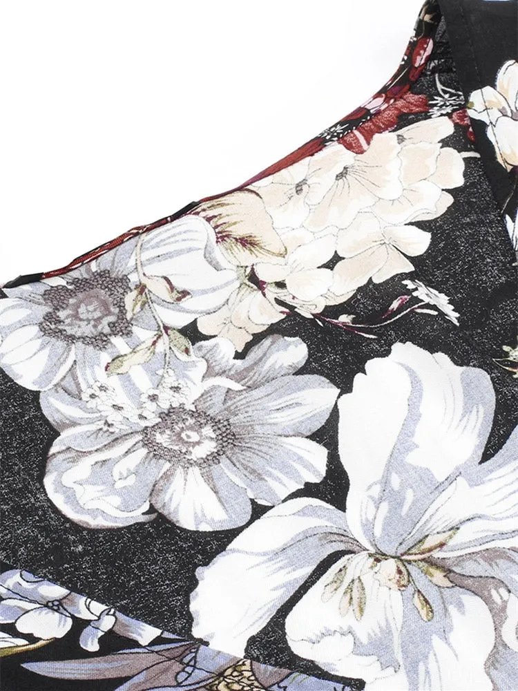 Spring Summer Long Floral Dress