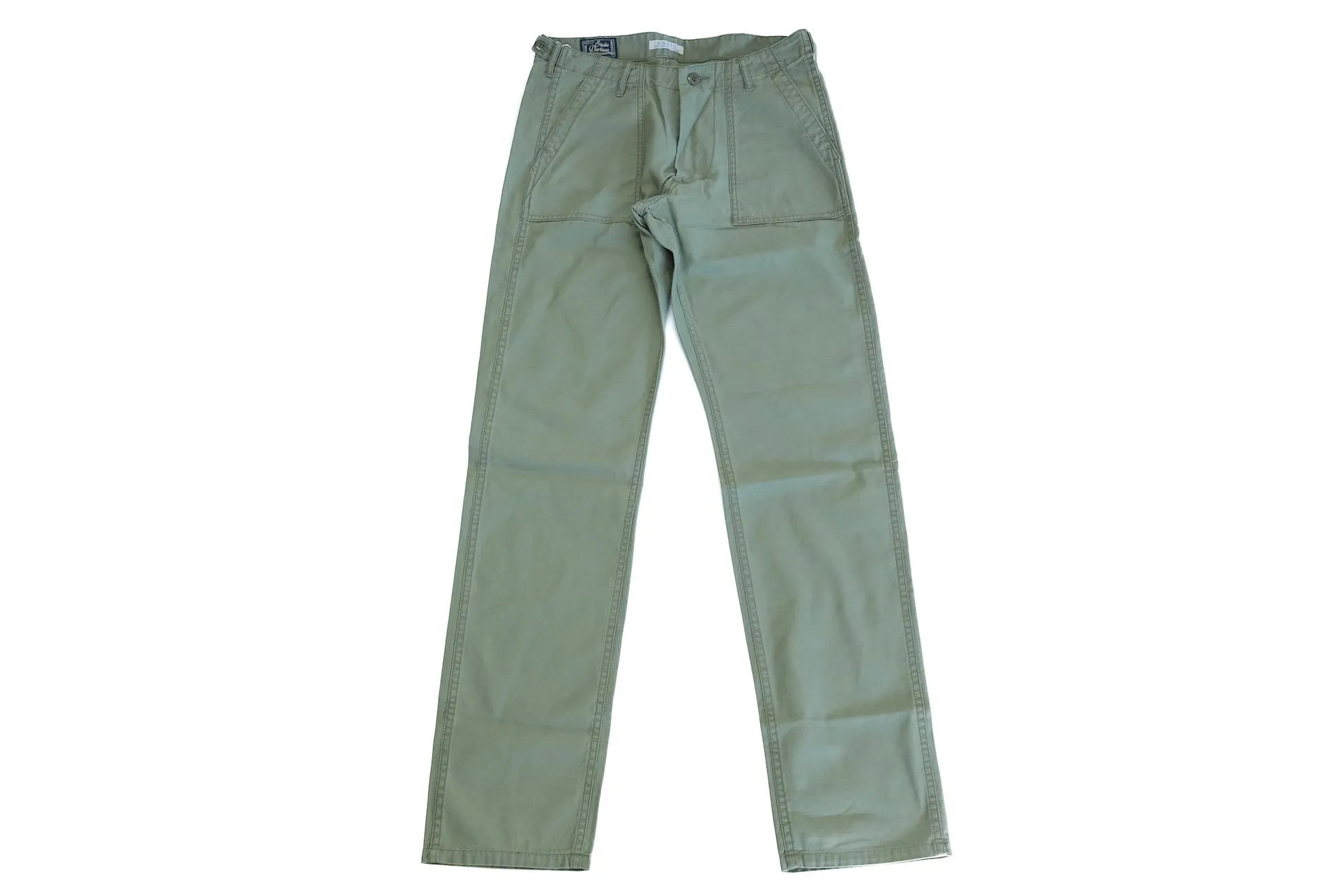 Studio D'Artisan 11oz Back Sateen Military Baker Pants (Olive)
