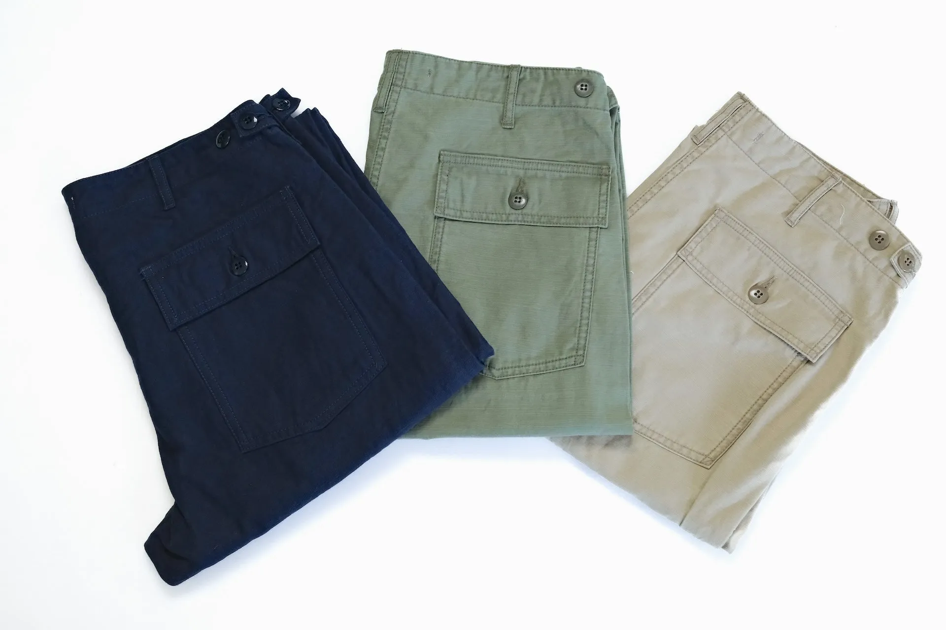 Studio D'Artisan 11oz Back Sateen Military Baker Pants (Olive)