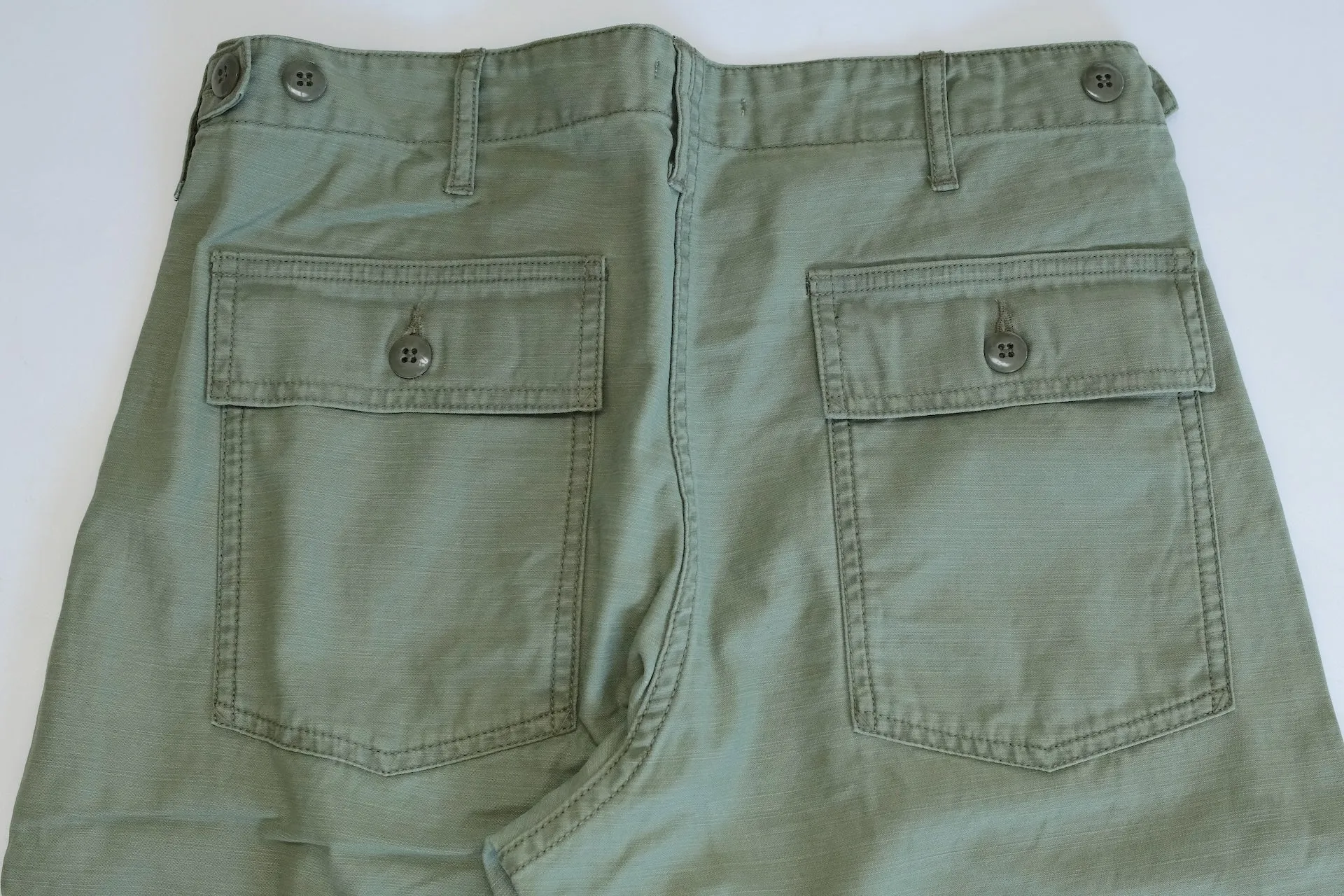 Studio D'Artisan 11oz Back Sateen Military Baker Pants (Olive)