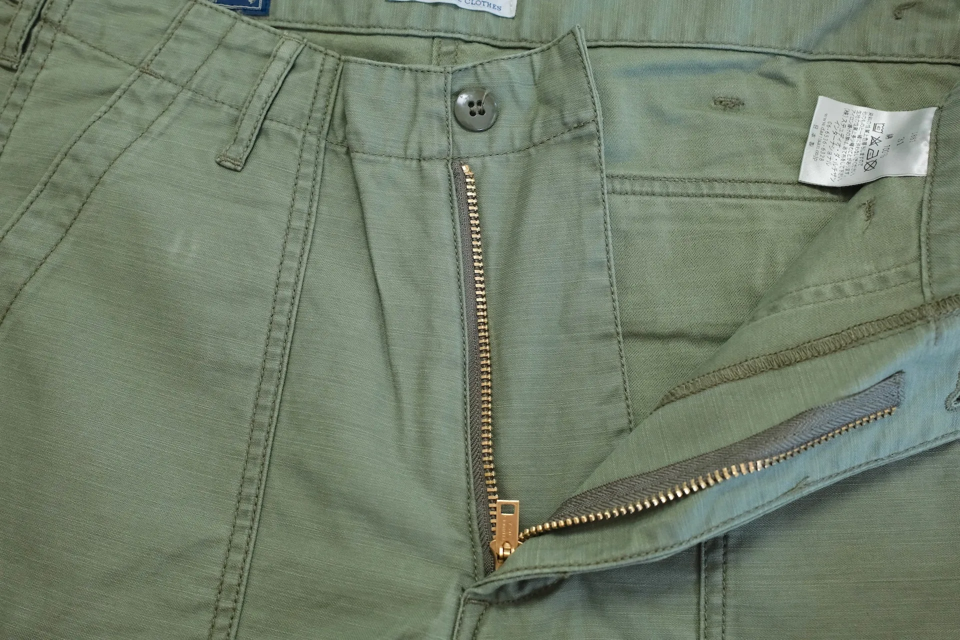 Studio D'Artisan 11oz Back Sateen Military Baker Pants (Olive)