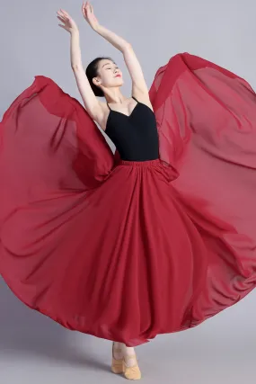 Summer dance skirt, bohemian Chiffon skirt, Plus size skirt 3388