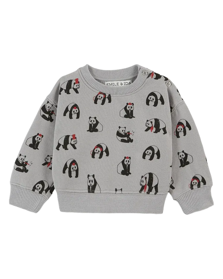 Sweatshirt Panda Grey
