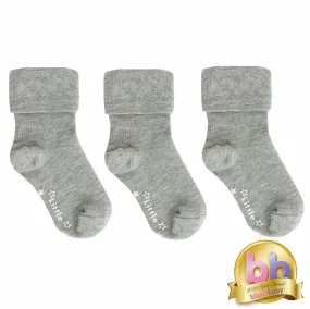 Talipes (clubfoot) Boots and Bar Socks (0 - 3 years) - Non-Slip   Stay On Baby and Toddler Socks - 3 Pack in Grey