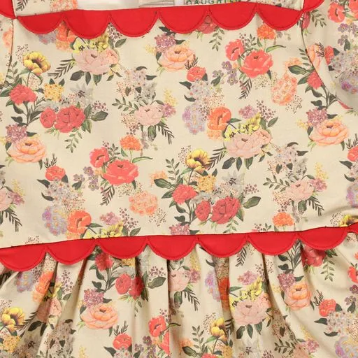 THE MIDDLE DAUGHTER FLORAL SCALLOP TRIM DRESS [Final Sale]