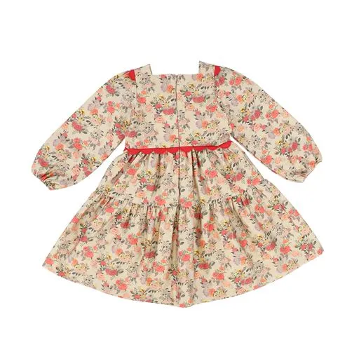 THE MIDDLE DAUGHTER FLORAL SCALLOP TRIM DRESS [Final Sale]