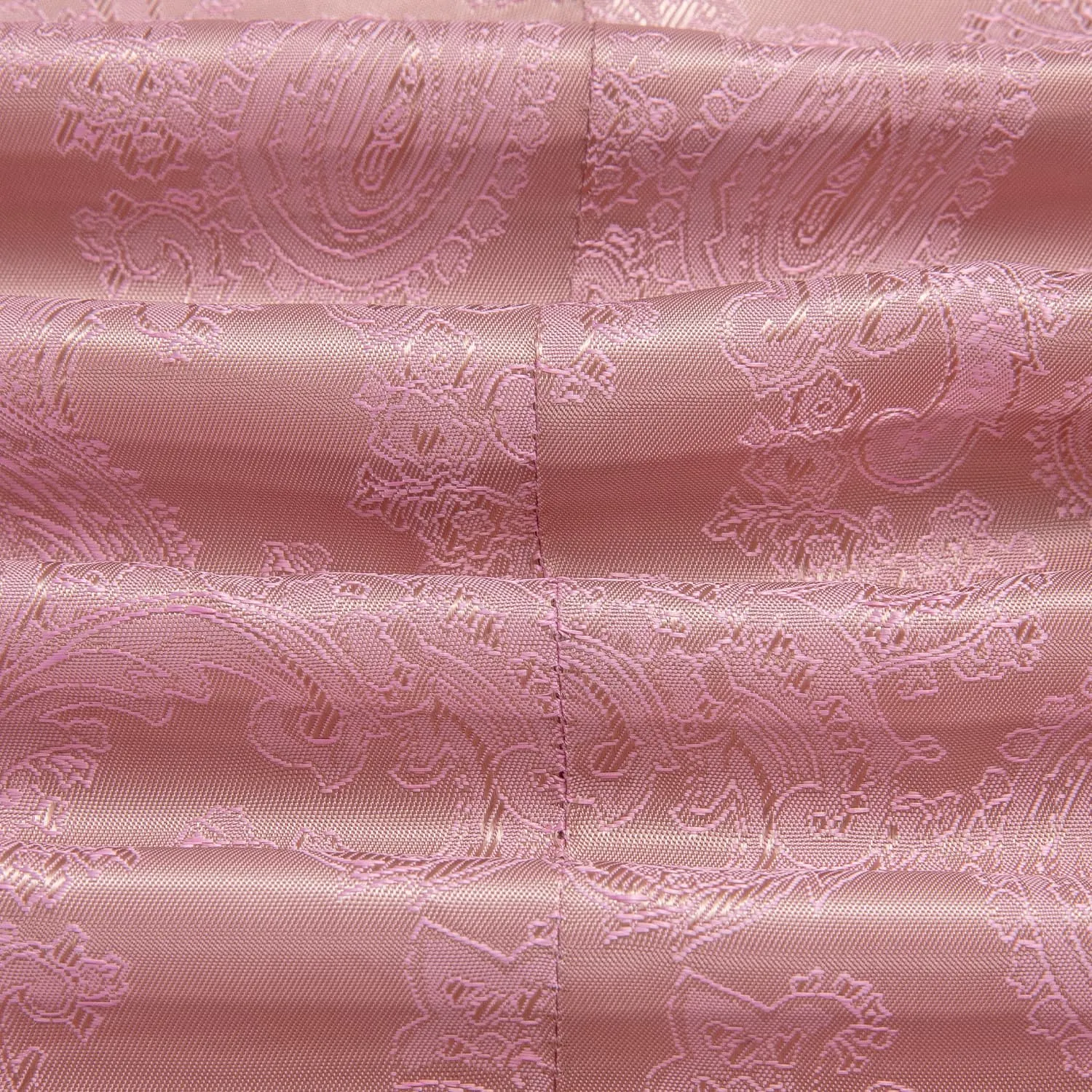 Ties2you Dress Suit for Men Rose Pink Paisley Notched Collar Silk Suit